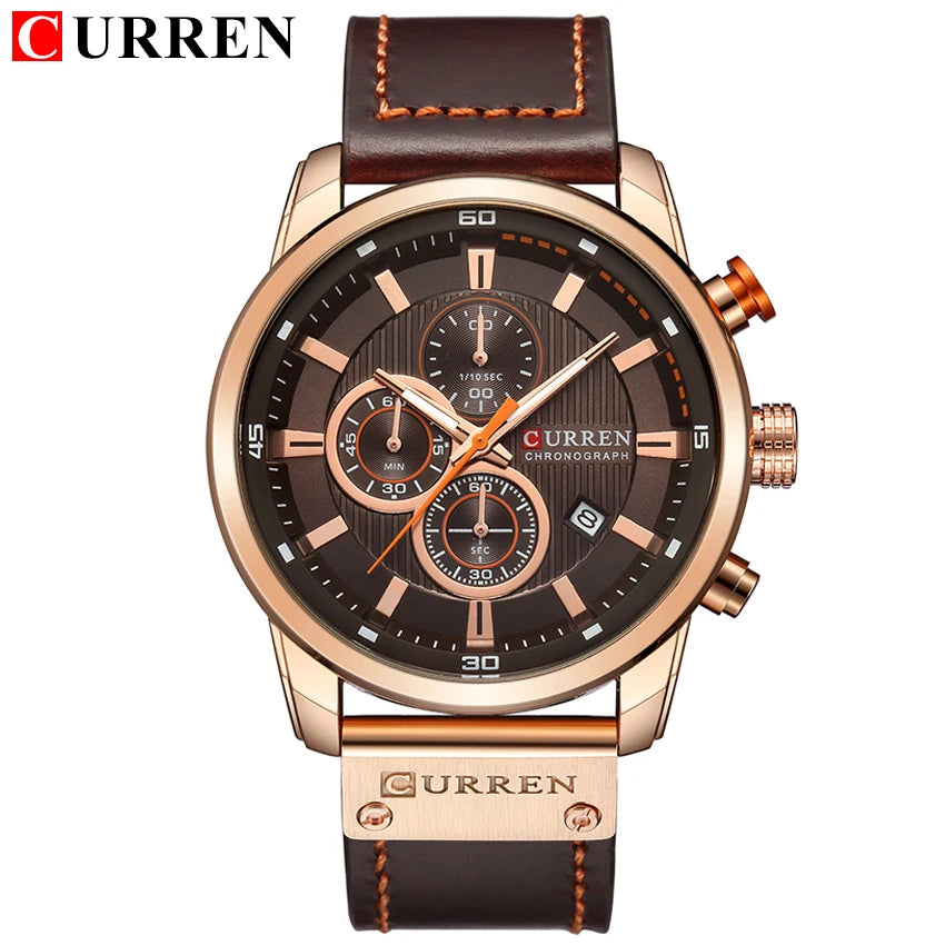 ساعة CURREN Fashion Date Quartz للرجال من أفضل العلامات التجارية الفاخرة للرجال ساعة كرونوغراف رياضية للرجال ساعة يد Hodinky Relogio Masculino