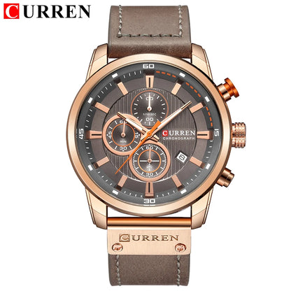 ساعة CURREN Fashion Date Quartz للرجال من أفضل العلامات التجارية الفاخرة للرجال ساعة كرونوغراف رياضية للرجال ساعة يد Hodinky Relogio Masculino