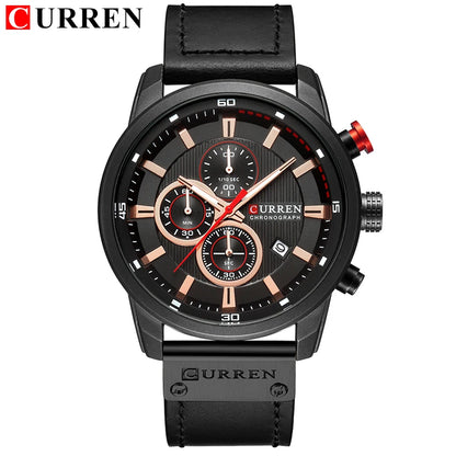 ساعة CURREN Fashion Date Quartz للرجال من أفضل العلامات التجارية الفاخرة للرجال ساعة كرونوغراف رياضية للرجال ساعة يد Hodinky Relogio Masculino