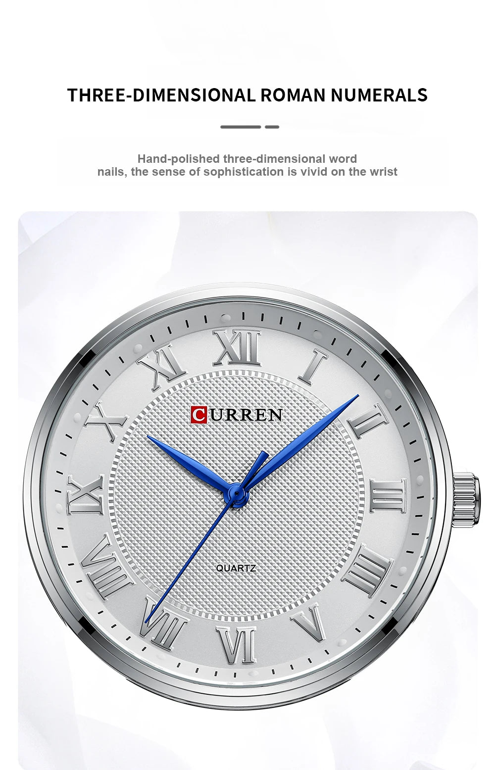 CURREN New Simple Business Watch for Man with Stainless Steel Band Casual Quartz Wristwatches for Men Clock Gold Black