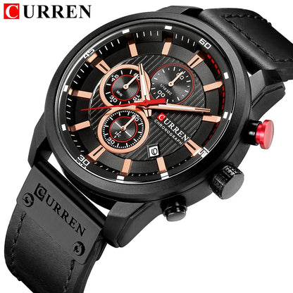 ساعة CURREN Fashion Date Quartz للرجال من أفضل العلامات التجارية الفاخرة للرجال ساعة كرونوغراف رياضية للرجال ساعة يد Hodinky Relogio Masculino