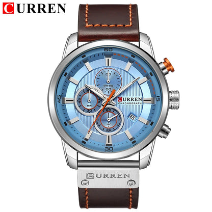 ساعة CURREN Fashion Date Quartz للرجال من أفضل العلامات التجارية الفاخرة للرجال ساعة كرونوغراف رياضية للرجال ساعة يد Hodinky Relogio Masculino