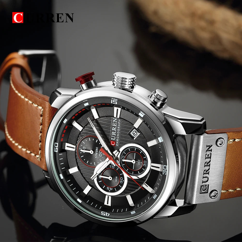 CURREN Fashion Date Quartz Men Watches Top Brand Luxury Male Clock Chronograph Sport Mens Wrist Watch Hodinky Relogio Masculino