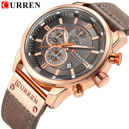 ساعة CURREN Fashion Date Quartz للرجال من أفضل العلامات التجارية الفاخرة للرجال ساعة كرونوغراف رياضية للرجال ساعة يد Hodinky Relogio Masculino