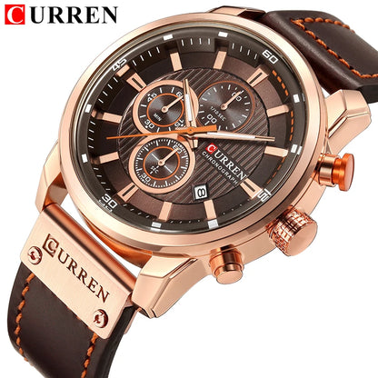 ساعة CURREN Fashion Date Quartz للرجال من أفضل العلامات التجارية الفاخرة للرجال ساعة كرونوغراف رياضية للرجال ساعة يد Hodinky Relogio Masculino