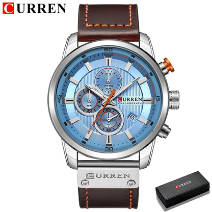 ساعة CURREN Fashion Date Quartz للرجال من أفضل العلامات التجارية الفاخرة للرجال ساعة كرونوغراف رياضية للرجال ساعة يد Hodinky Relogio Masculino