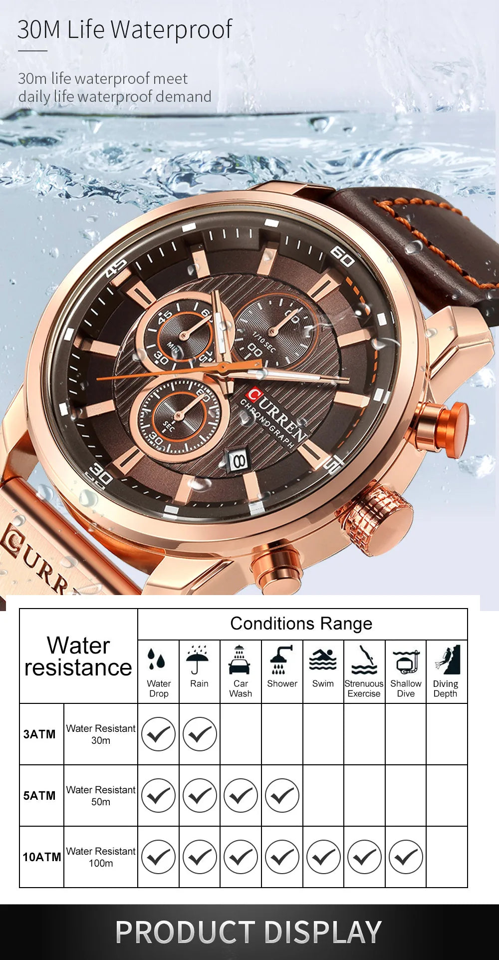 CURREN Fashion Date Quartz Men Watches Top Brand Luxury Male Clock Chronograph Sport Mens Wrist Watch Hodinky Relogio Masculino