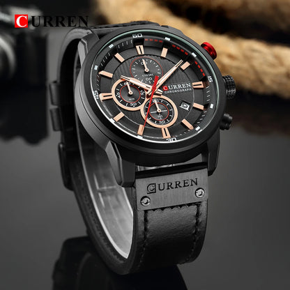 ساعة CURREN Fashion Date Quartz للرجال من أفضل العلامات التجارية الفاخرة للرجال ساعة كرونوغراف رياضية للرجال ساعة يد Hodinky Relogio Masculino