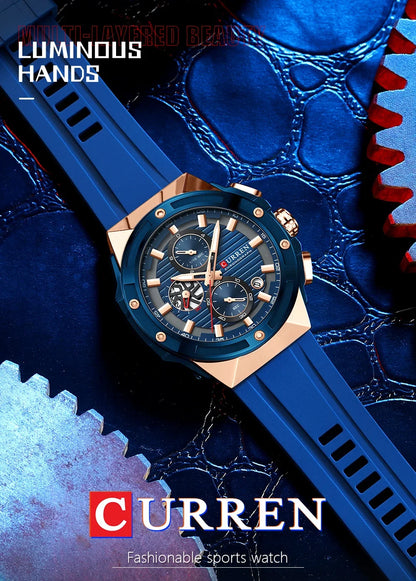 CURREN Men's Sport Chronograph | Waterproof Quartz Watch