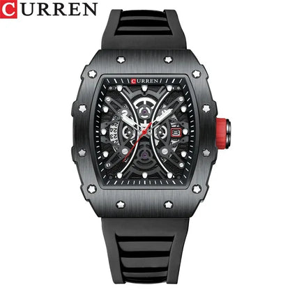 CURREN Youth Quartz Watch | Waterproof | Luminous | Silicone Strap