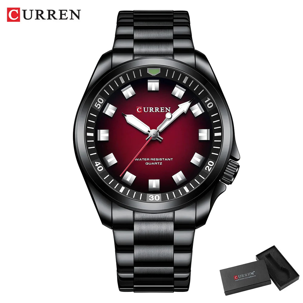 CURREN Fashion Brand NEW Watches for Men Classic Simple Business Quartz Stainless Steel Band Luminous Hands Wristwatch