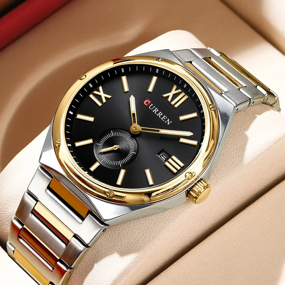 CURREN Original Watches Casual Sport Quartz Stainless Steel Wristwatches for Men Classic Clock Waterproof 8471