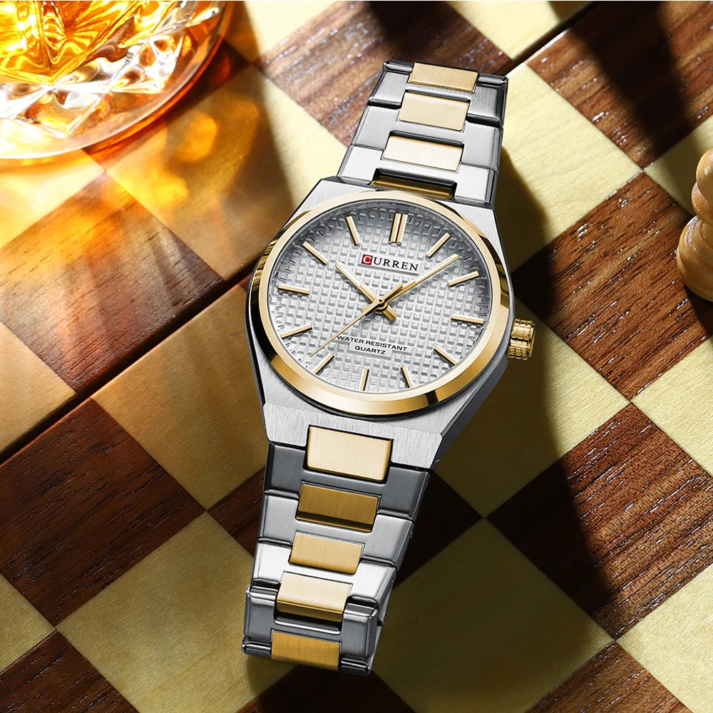 CURREN Casual Minimalista Quartz Men's Watches Fashion Business Stainless Steel Band Wristwatches Simple Male Clock