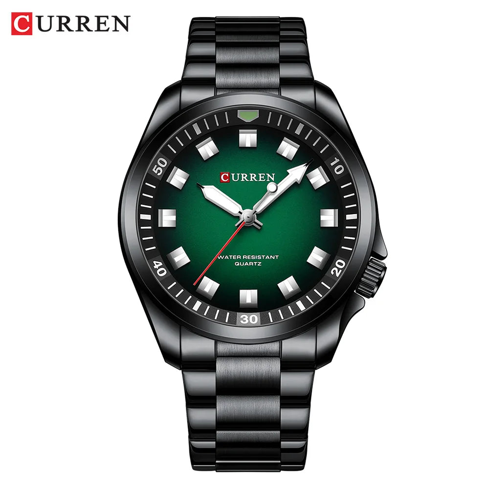 CURREN Fashion Brand NEW Watches for Men Classic Simple Business Quartz Stainless Steel Band Luminous Hands Wristwatch