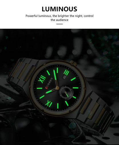 CURREN Original Watches Casual Sport Quartz Stainless Steel Wristwatches for Men Classic Clock Waterproof 8471