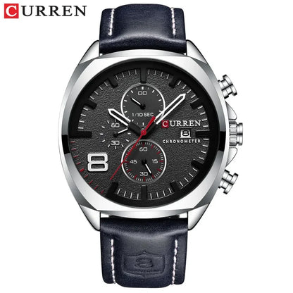 CURREN 8324 Fashion Casual Leather Men Watches Luxury Sport Military Waterproof Quartz Watch Mens Clock Clock