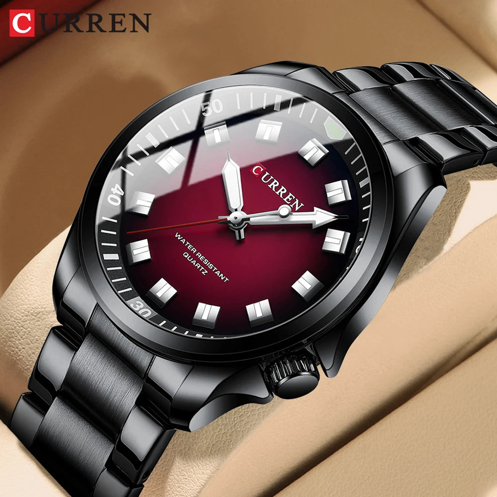 CURREN Fashion Brand NEW Watches for Men Classic Simple Business Quartz Stainless Steel Band Luminous Hands Wristwatch