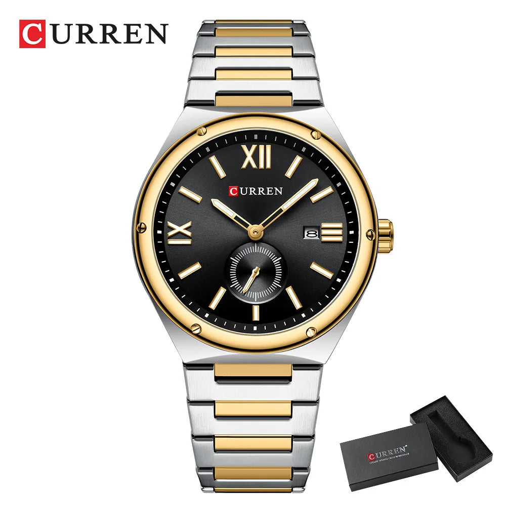 CURREN Original Watches Casual Sport Quartz Stainless Steel Wristwatches for Men Classic Clock Waterproof 8471