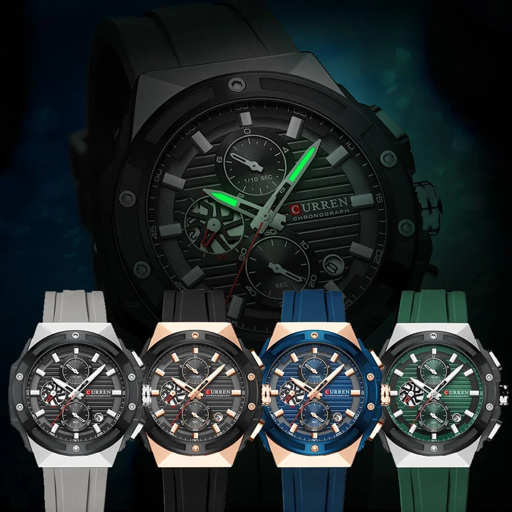 CURREN Men's Sport Chronograph | Waterproof Quartz Watch