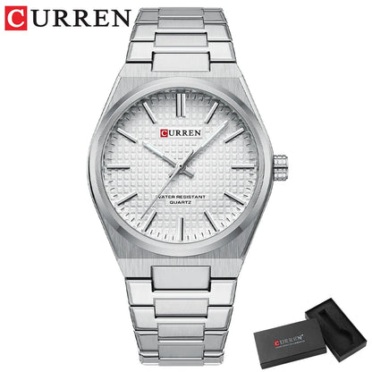 CURREN Casual Minimalista Quartz Men's Watches Fashion Business Stainless Steel Band Wristwatches Simple Male Clock