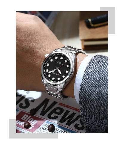 CURREN Fashion Brand NEW Watches for Men Classic Simple Business Quartz Stainless Steel Band Luminous Hands Wristwatch