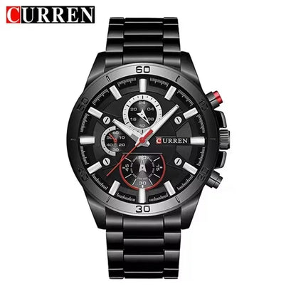 CURREN 8275 Men Quartz Watches Stainless Steel Luxury Analog Waterproof Wristwatch for Male Relogio Masculino