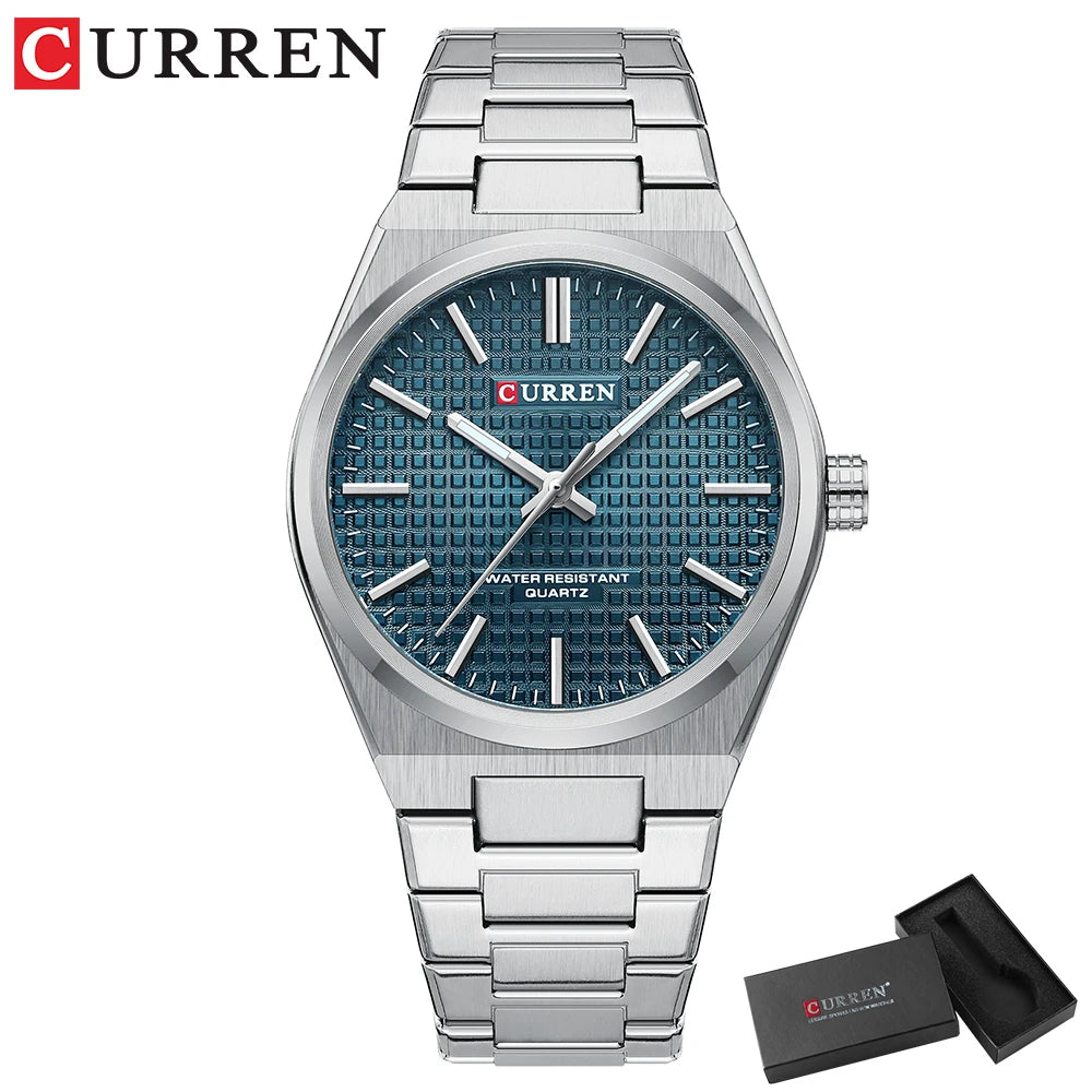 CURREN Casual Minimalista Quartz Men's Watches Fashion Business Stainless Steel Band Wristwatches Simple Male Clock