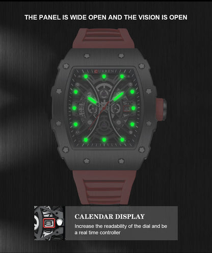 CURREN Youth Quartz Watch | Waterproof | Luminous | Silicone Strap