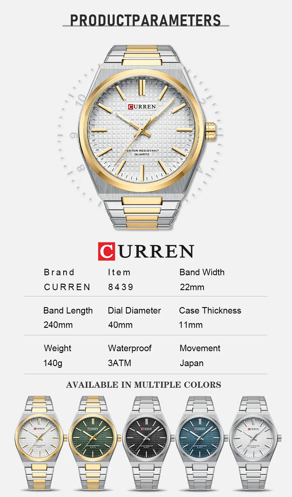 CURREN Casual Minimalista Quartz Men's Watches Fashion Business Stainless Steel Band Wristwatches Simple Male Clock