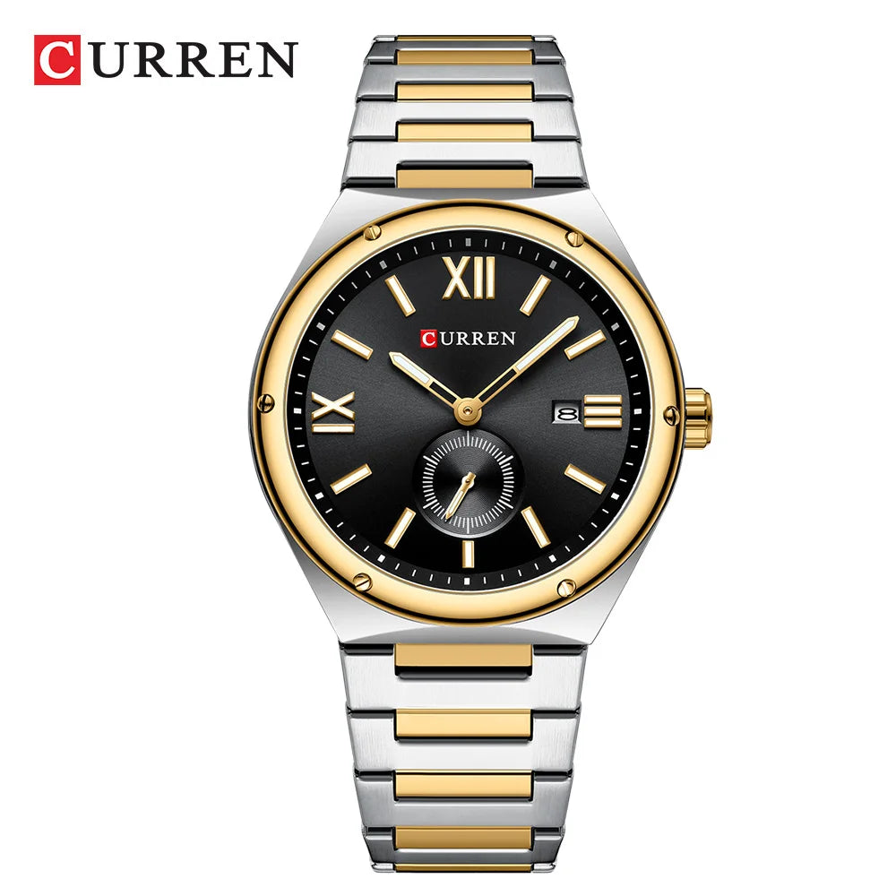 CURREN Original Watches Casual Sport Quartz Stainless Steel Wristwatches for Men Classic Clock Waterproof 8471