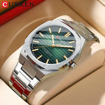 CURREN NEW Luxury Business Design Luminous Men's Watches Simple Quartz Stainless Steel Strap Clock Waterproof Male Wristwatch