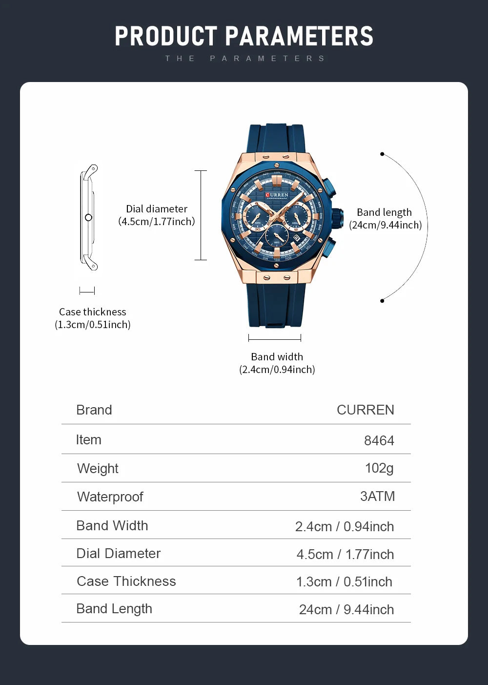 CURREN Luxury Brand High Quality Chronograph Luminous Watches for Men Silicone Strap Casual Sports Waterproof Quartz Wristwatch