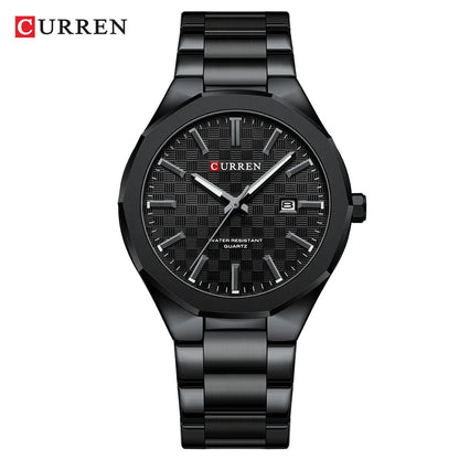 CURREN Men's Luxury Quartz Watch – Stainless Steel, Waterproof, Date.