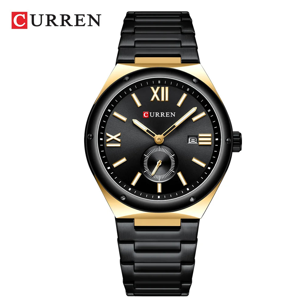 CURREN Original Watches Casual Sport Quartz Stainless Steel Wristwatches for Men Classic Clock Waterproof 8471