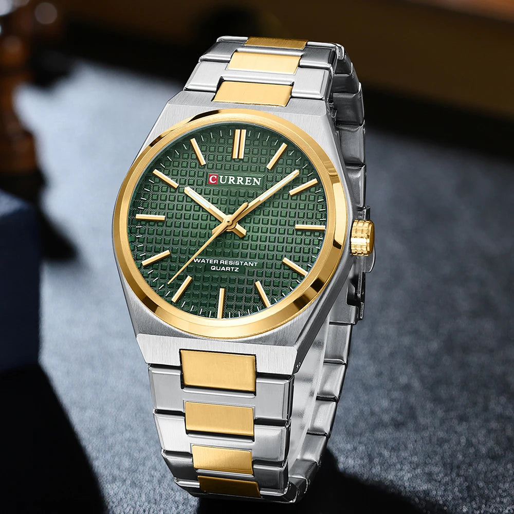 CURREN Casual Minimalista Quartz Men's Watches Fashion Business Stainless Steel Band Wristwatches Simple Male Clock