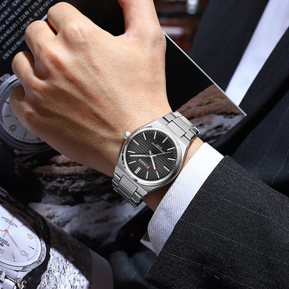 CURREN Casual Minimalista Quartz Men's Watches Fashion Business Stainless Steel Band Wristwatches Simple Male Clock