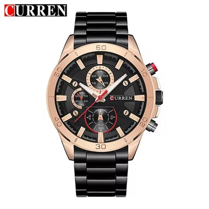 CURREN 8275 Men Quartz Watches Stainless Steel Luxury Analog Waterproof Wristwatch for Male Relogio Masculino