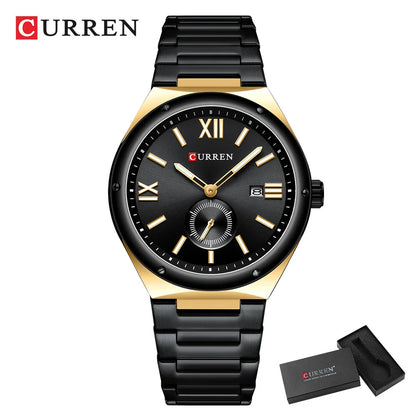 CURREN Original Watches Casual Sport Quartz Stainless Steel Wristwatches for Men Classic Clock Waterproof 8471