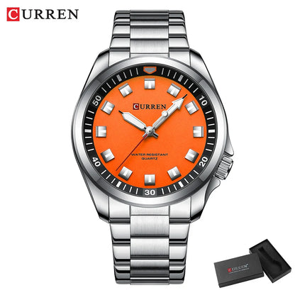 CURREN Fashion Brand NEW Watches for Men Classic Simple Business Quartz Stainless Steel Band Luminous Hands Wristwatch