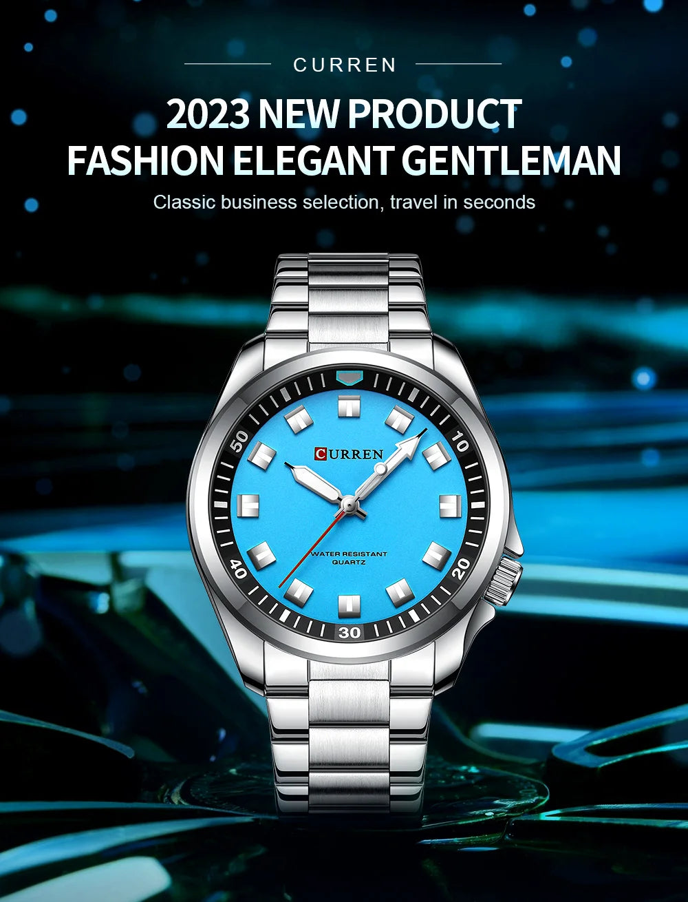 CURREN Fashion Brand NEW Watches for Men Classic Simple Business Quartz Stainless Steel Band Luminous Hands Wristwatch