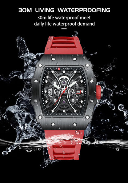 CURREN Youth Quartz Watch | Waterproof | Luminous | Silicone Strap