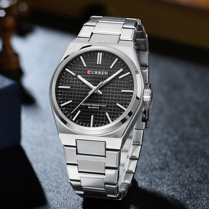 CURREN Casual Minimalista Quartz Men's Watches Fashion Business Stainless Steel Band Wristwatches Simple Male Clock